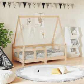 834456 vidaXL Cadru de pat pentru copii, 70x140 cm, lemn masiv de pin