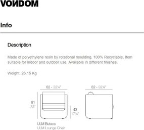 Fotoliu lounge de exterior / interior design modern premium ULM