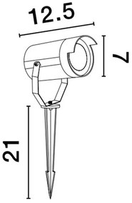 Corp de iluminat LED exterior cu tarus IP54 Kimiko