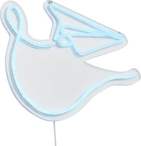 Lampă de perete neon albastră incl. LED - Paperplane