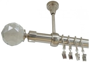 Galerie simpla tavan KULA CRYSTAL - 25mm - INOX (Alege marime: 180 cm)