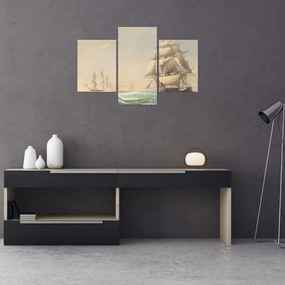 Tablou - Fitz Henry Lane, The United States Frigate President Engaging the British Squadron, reproducere (90x60 cm)