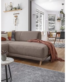 Colțar maro extensibil/cu spațiu de depozitare (cu colț pe partea dreaptă/în formă de ”L”) Classy Sophie – Miuform