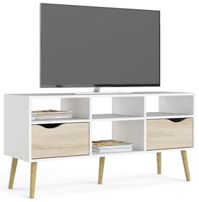 Comodă TV Tvilum Oslo, 117x57 cm, natural-alb