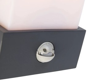 Aplică de perete pentru exterior gri închis IP44 cu senzor de mișcare - Tide