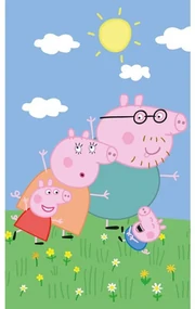 Purcelușa Peppa Family prosop de mână, prosop de față, prosop 30x50 cm