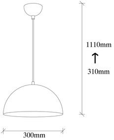 Lustra Sivani Alb 111x30 cm