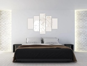 Tablou - Linia de artă monstera N⁰2 (150x105 cm)