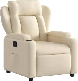 vidaXL Fotoliu rabatabil, material textil crem