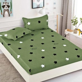 Lenjerie de pat 3 cu elastic 100% bumbac - a749 de la Onesleep