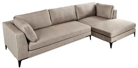 Coltar cu sezlong dreapta, Catifea taupe, SIGNUM 315cm