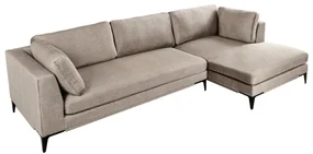 Coltar cu sezlong dreapta, Catifea taupe, SIGNUM 315cm
