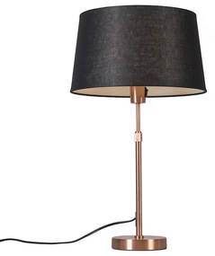 Lampă de masă din cupru cu abajur negru 35 cm reglabil - Parte
