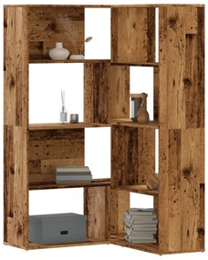 vidaXL Bibliotecă 4 niveluri lemn vechi 85x85x140 cm lemn prelucrat