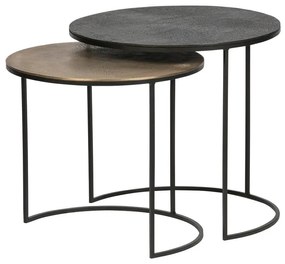Set 2 măsuțe auxiliare WOOOD Fara, ø 55 cm