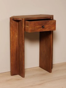 Consola din lemn de acacia, cu un sertar, Lumbra