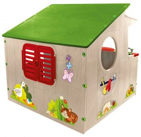 Casuta Copii cu Bucatarie NOVOKIDS™ Kitchen House , Pentru casa si gradina, Dimensiuni 139x118x120 cm, Ferestre si usa mobile, Plastic aditivat