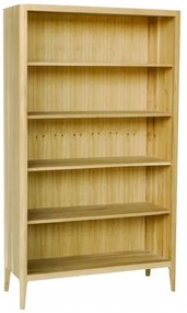 Biblioteca, natur, din lemn de stejar, L108 cm, aspect rustic, Ernest