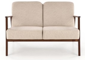 Canapea Houston 1685Nuc, Beige, 120x77x77cm, 25 kg, Tapiterie, Picioare: Lemn, Lemn: Fag