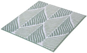 Kleine Wolke Leaf covor de baie 90x60 cm dreptunghiular alb-verde 9137685519