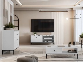 Set mobilier living Tezarta II (Alb + Negru) . 1105980