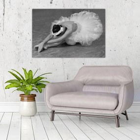 Tablou - Balerină, alb-negru (90x60 cm)