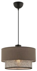 Lampă suspendată pe cablu ECHO 1xE27/60W/230V maro/gri
