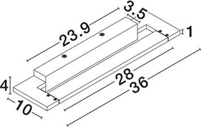 Aplica de perete LED baie IP44 LIVO negru