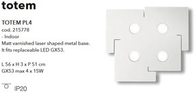 Plafoniera LED design modern TOTEM PL4 alb 215778