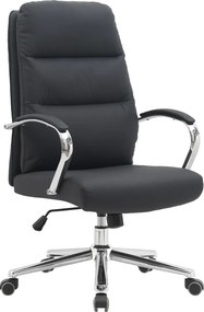 Scaun lemn masiv de birou negru/crom Ergo Professional