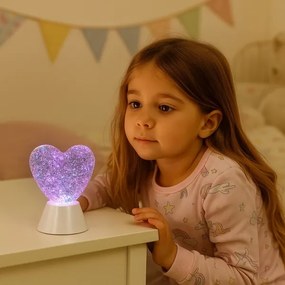 Rabalux 76040 - Lampă decorativă LED RGB SPARKLY LED/0,8W/3xAA, în formă de inimă