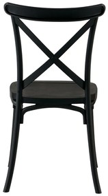 Scaun de sufragerie SAVIVA (Negru). 1091685