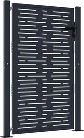 vidaXL Poartă de grădină antracit 100x150 cm oțel, design pătrat