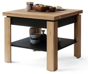 Măsuță de cafea pliabilă cu raft LIA stejar/negru