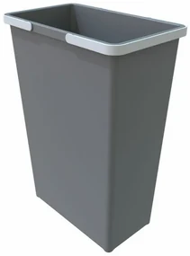 Coș de gunoi cu mânere 35 l, gri