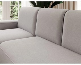 Colțar gri deschis extensibil/cu spațiu de depozitare cu tapițerie din chenille (cu colț pe partea stângă/cu șezlong) Aurumm – ELTAP