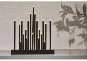 Sfeșnic LED de Crăciun 20xLED/3xAA negru