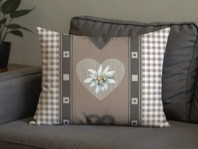Fata de perna din policoton HEART RETRO POLY 70x90 cm, maro