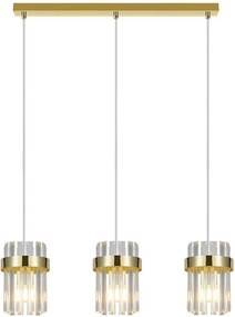 VETRO Lustră suspendată pe cablu 3xE14/10W/230V aurie
