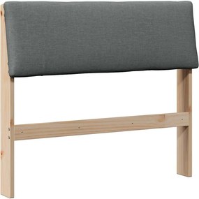 vidaXL Tăblie tapițată Gri închis 100 cm Lemn de pin masiv