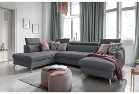 Colțar gri închis extensibil (cu colț pe partea stângă ) Sweet Harmony – Miuform