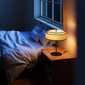 Veioza, Lampa de masa Moderna Bergamo alb, negru