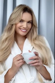 Halat elegant pentru femei QUEEN, in cutie cadou S Liliac