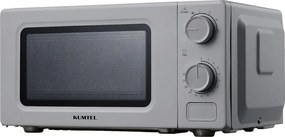 Cuptor cu microunde Kumtel HM-21, 600 W, 17 l, 6 trepte, Timer, Functie de decongelare, Gri