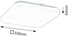 Rabalux 3344 - Plafonieră LED ROB LED/32W/230V