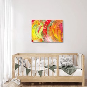 Tablou pe sticlă cu abstracție- pictura (70x50 cm)