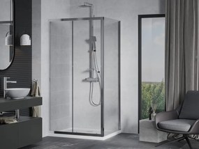 Mexen Apia cabina de duș glisantă 120 x 90 cm, transparent, crom + cădiță plată - 840-120-090-01-00-4010
