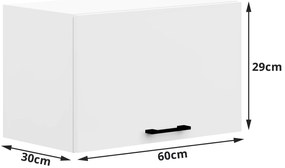 Dulap superior de bucătărie Ozara W60OK (alb). 1069137