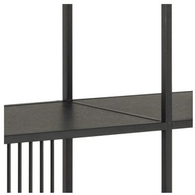 Bibliotecă neagră 120x185x35 cm Strington – Actona