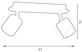 Spot DEMIA 2xGU10/8W/230V alb